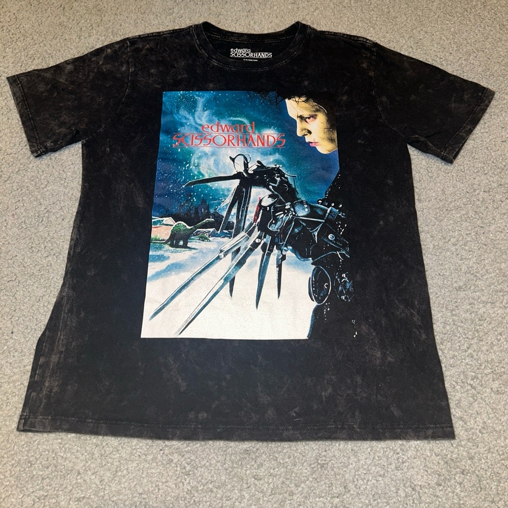 Edward Scissorhands Shirt Mens Medium Black Tim Burton I Am Not Complete